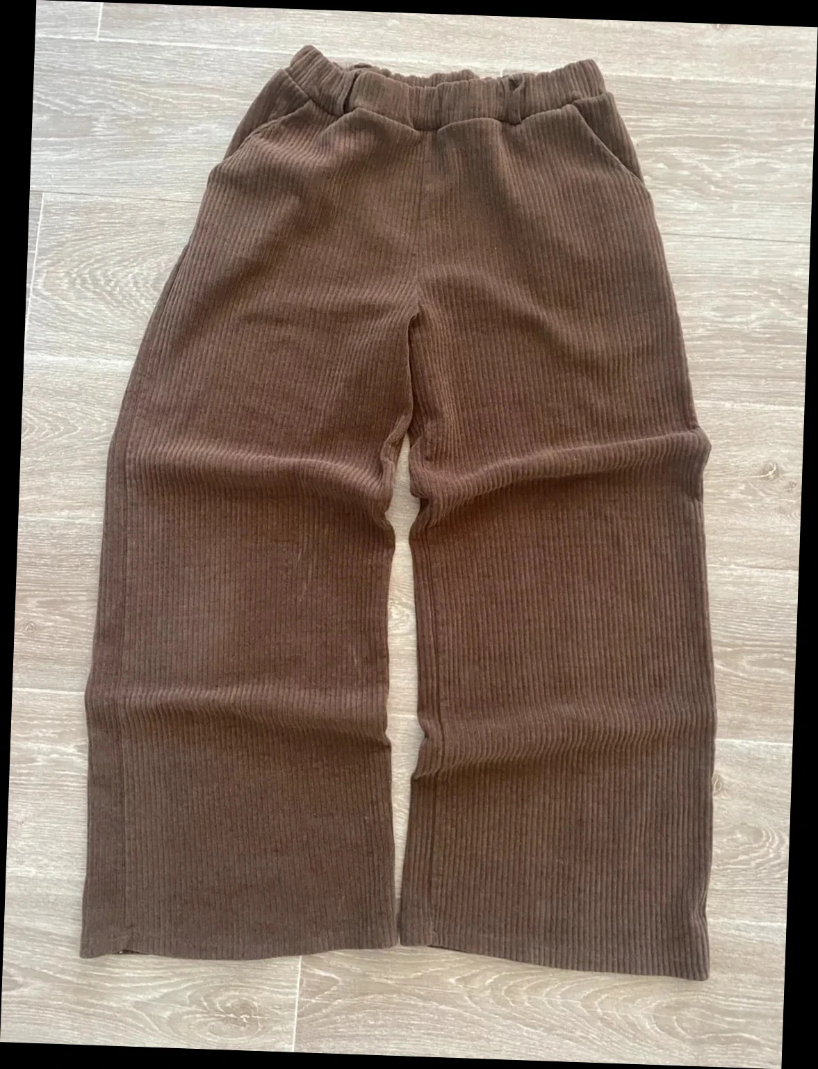 Pantalon jambes larges marron femme 38